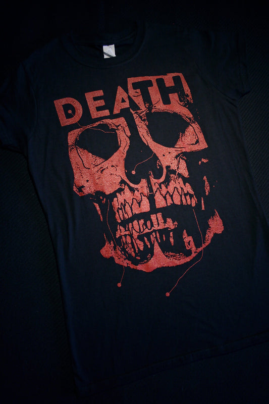 DEATH, anatomical skull, red version - T-shirt female fitted