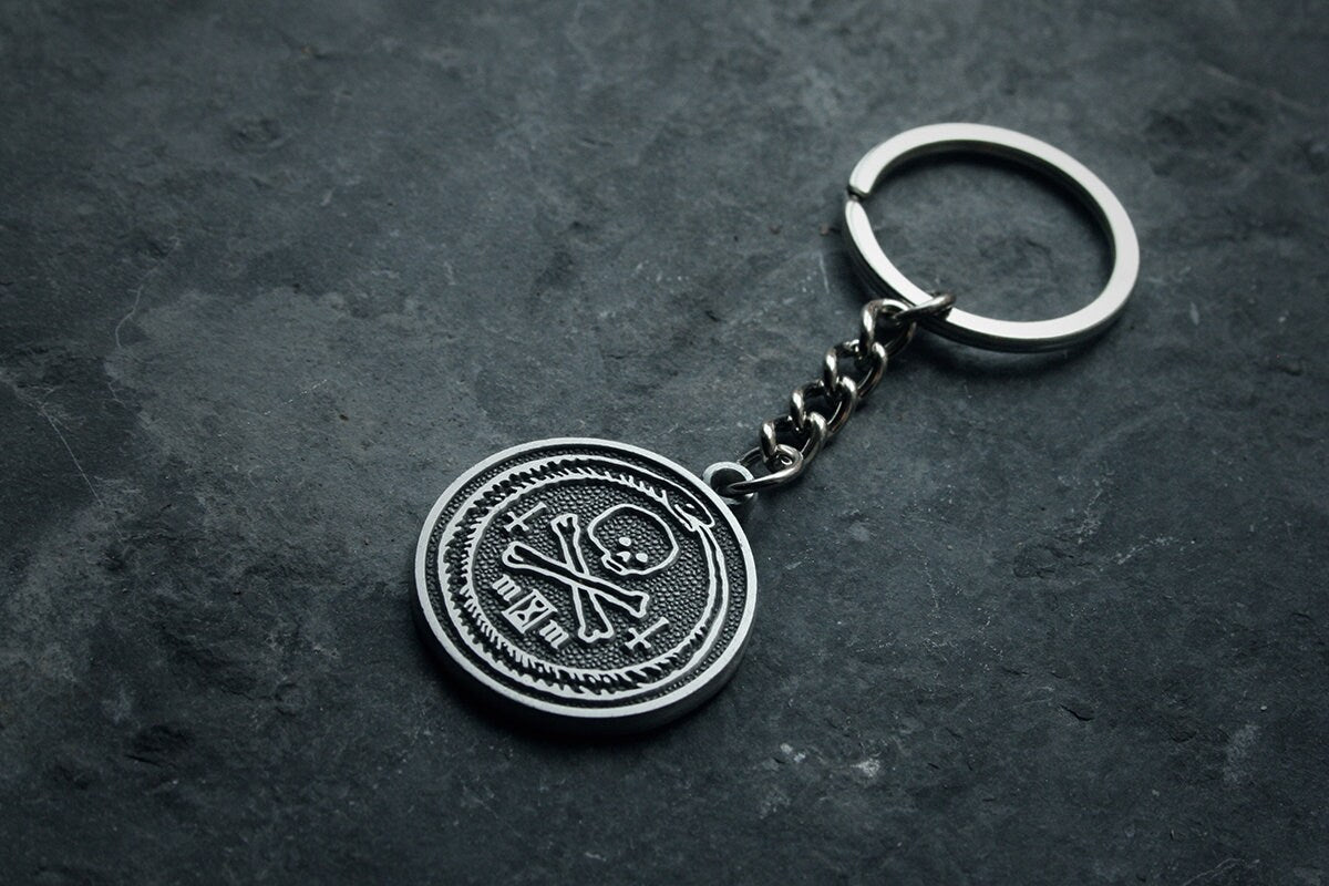 Ouroboros with skull - Keychain