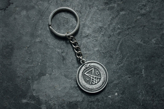 Ouroboros, alpha Omega, Lucifer seal - Keychain