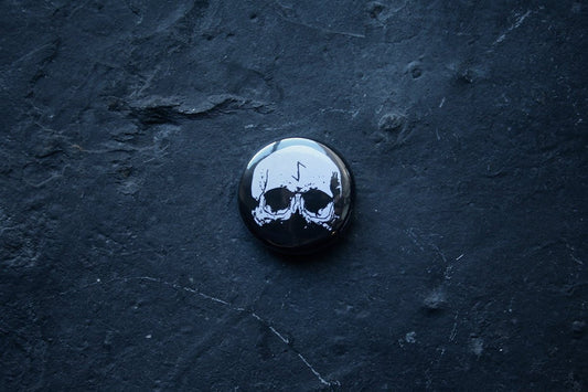 Skull rune, Eihwaz - 25 mm badge / button