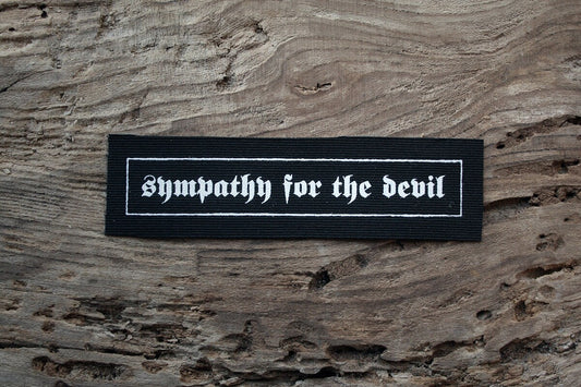 Sympathy for the devil - screen printed PATCH