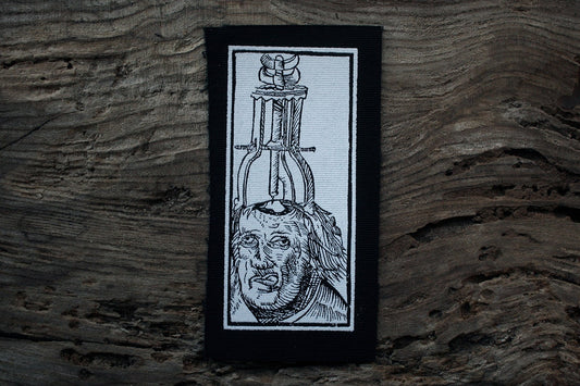 Trepanation, trepanning, version 1 - screen printed PATCH