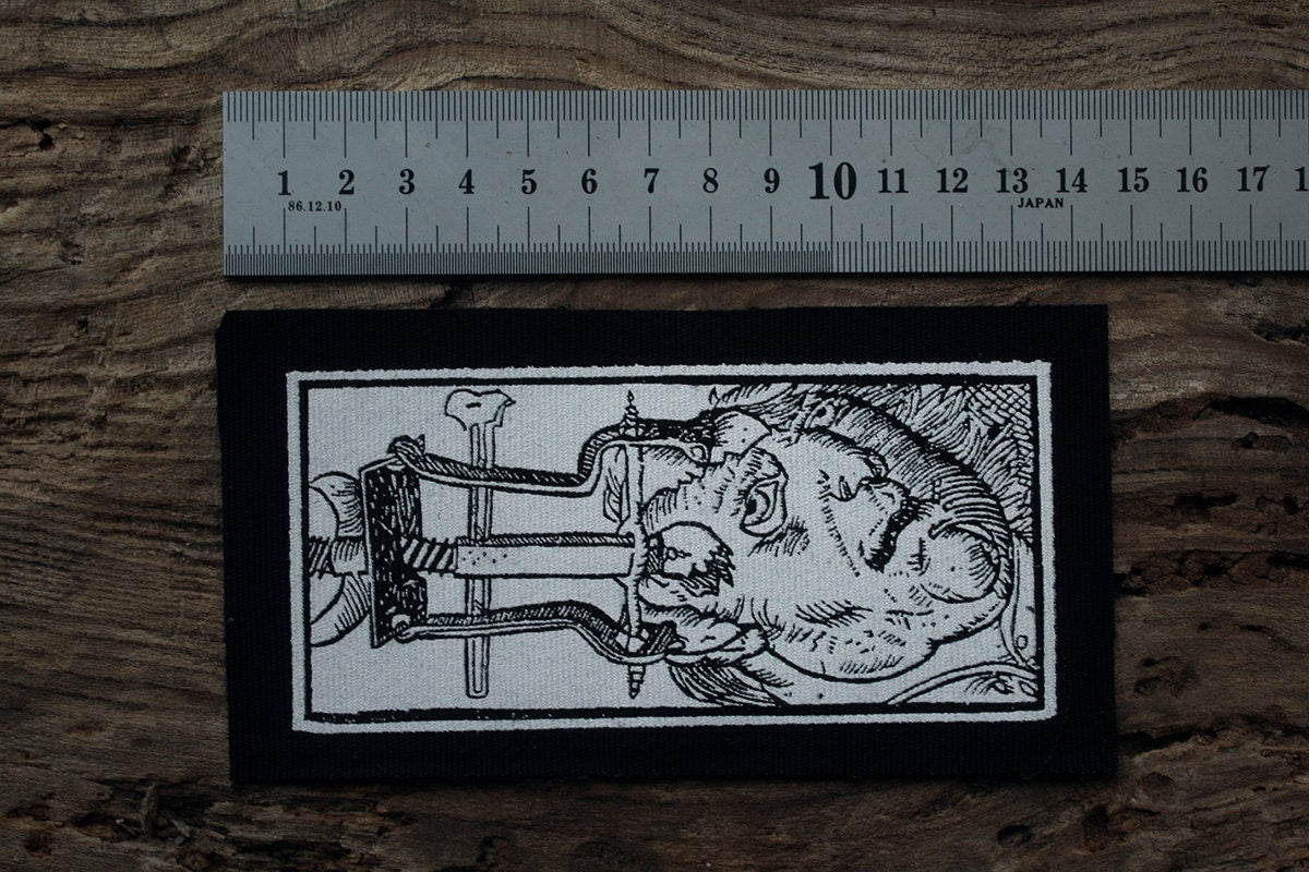 Trepanation, trepanning, version 2 - screen printed PATCH