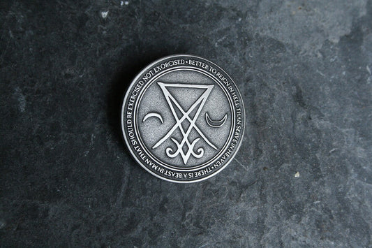 Lucifer seal, Leviathan cross - collectible divination flip COIN