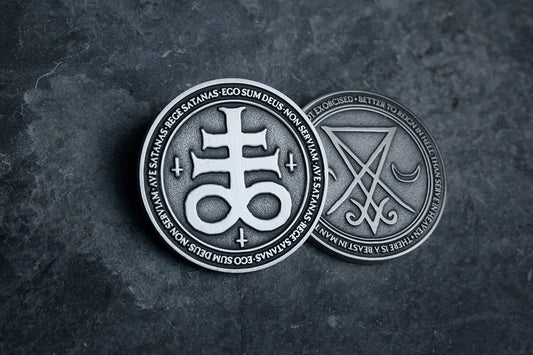 Lucifer seal, Leviathan cross - collectible divination flip COIN