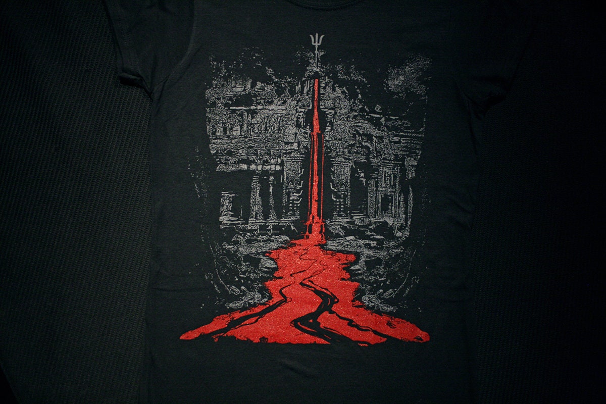 Temple of the bleeding Trident, Shiva, Trishul, Trisul - T-shirt female fitted