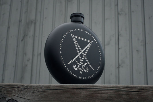 Seal of Lucifer, Lucifer Sigil - Hip flask