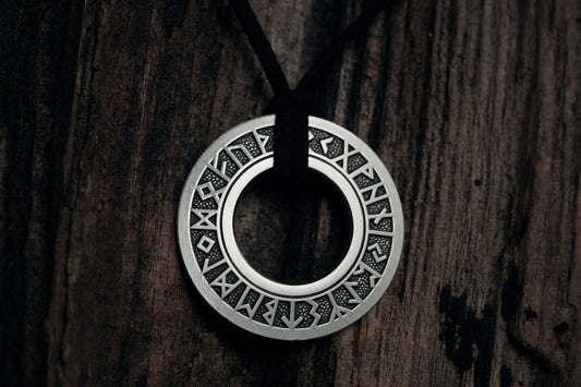 Elder futhark rune disc - NECKLACE