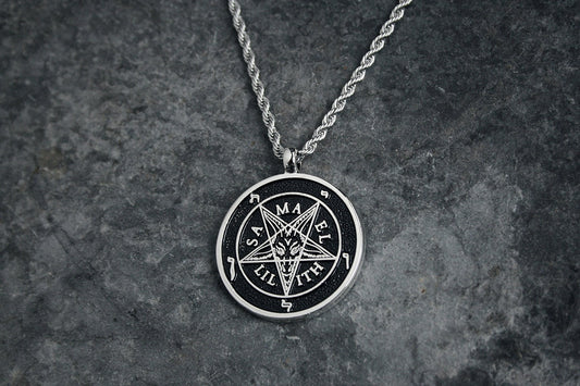 Seal of Baphomet, pentagram, Samael, Lilith - NECKLACE