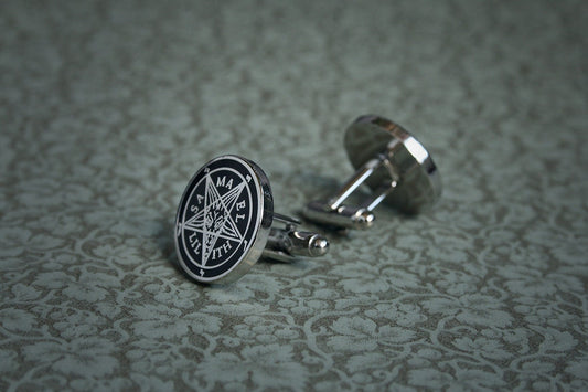 Pentagram, Baphomet, Samael and Lilith - Cufflinks