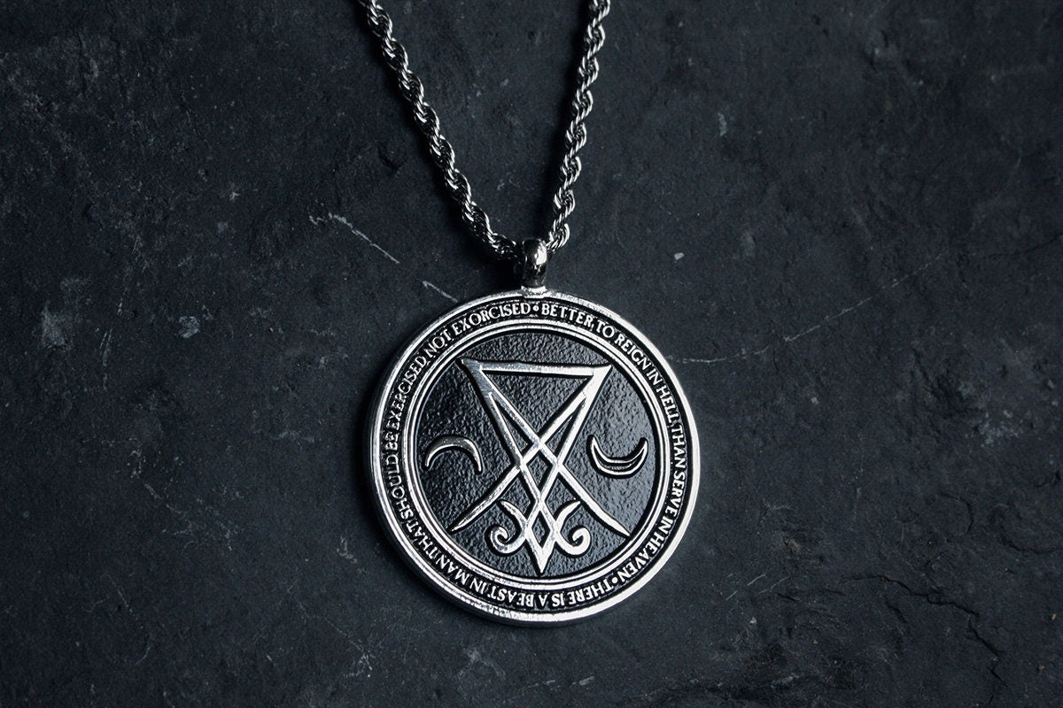 Seal of Lucifer, Lucifer sigil, better to reign in hell - NECKLACE