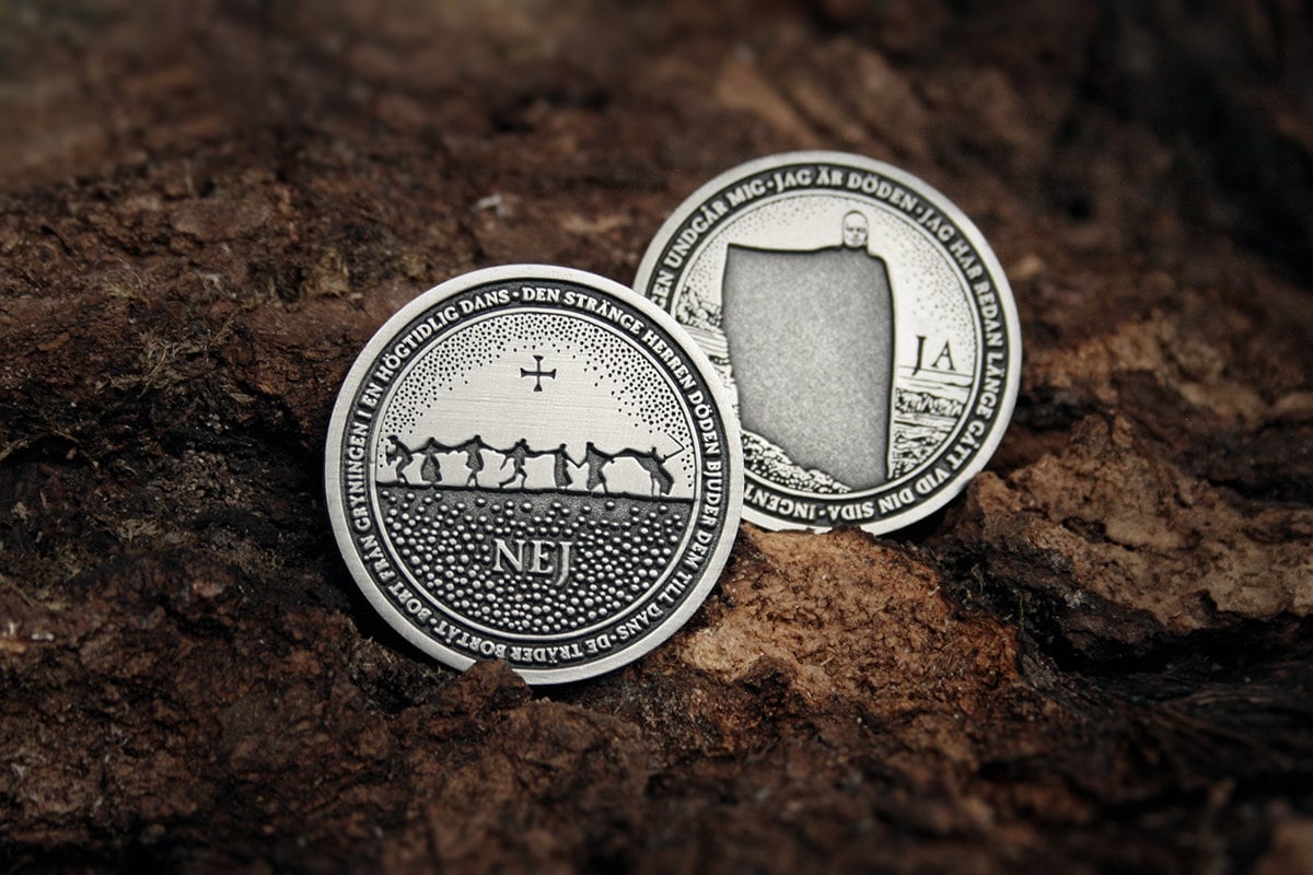 Yes or No, Ja or Nej, Seventh seal them - collectible divination flip COIN