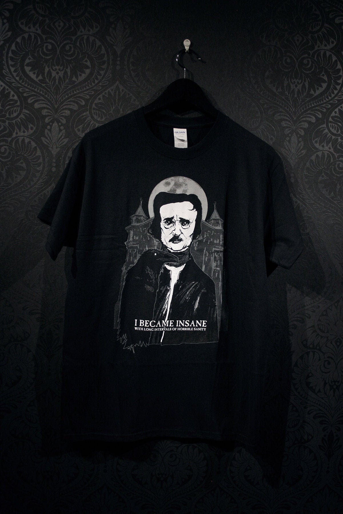 Edgar Allan Poe, I became insane - T-shirt