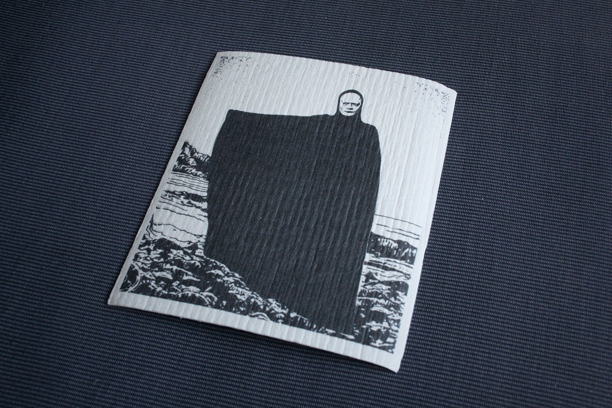 Death, döden, seventh seal - REUSABLE SWEDISH DISHCLOTH