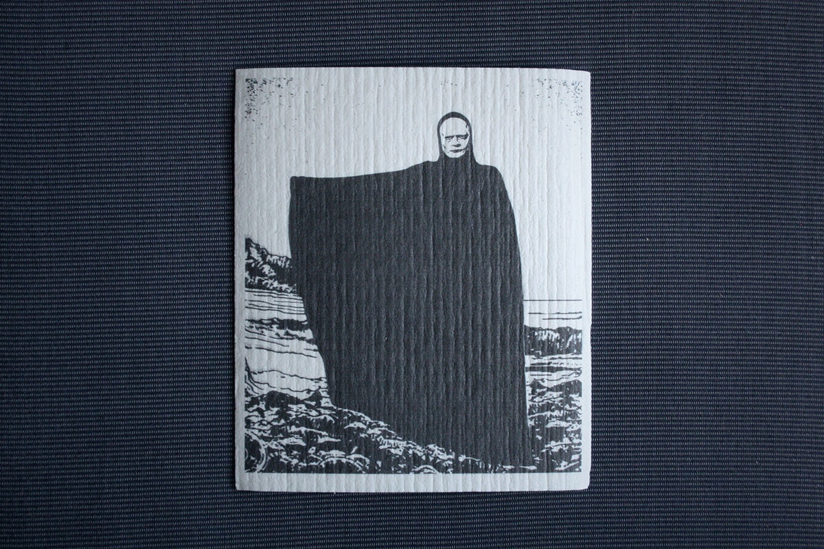 Death, döden, seventh seal - REUSABLE SWEDISH DISHCLOTH