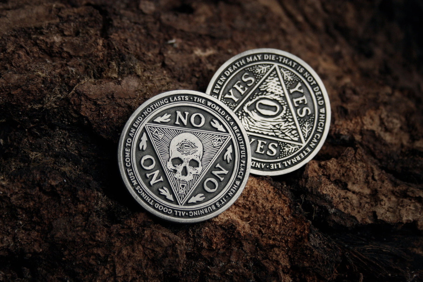 YES or NO Lovecraft coin - collectible divination flip COIN