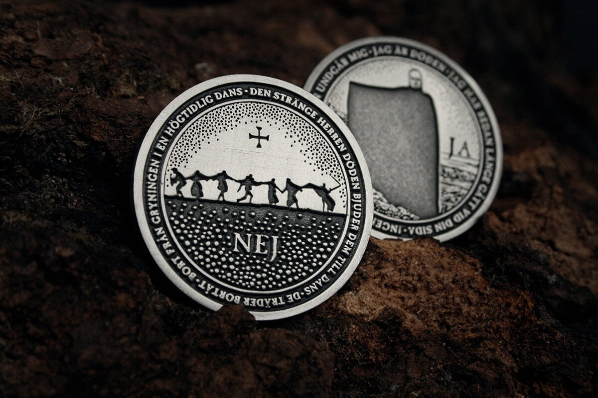 Yes or No, Ja or Nej, Seventh seal them - collectible divination flip COIN