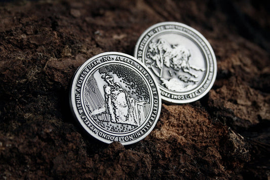 Gustave Doré coin, Yes / No divination coin, rise from the frave and death - collectible divination flip COIN