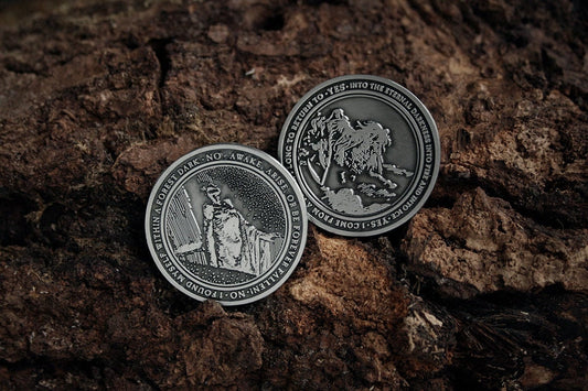 Gustave Doré coin, Yes / No divination coin, rise from the frave and death - collectible divination flip COIN
