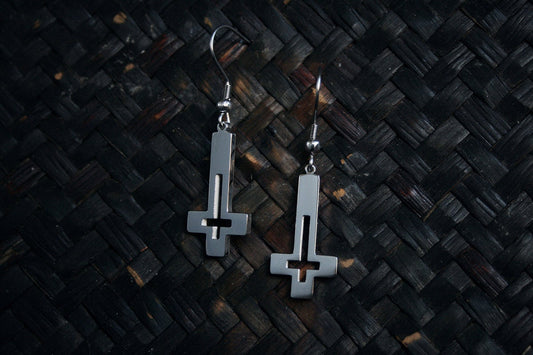 Upside down cross - EARRINGS