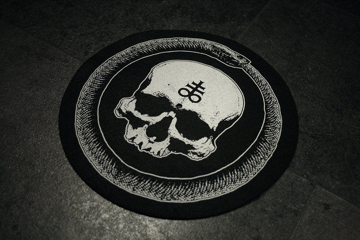 Ouroboros with skull, Leviathan cross  - TURNTABLE SLIPMAT