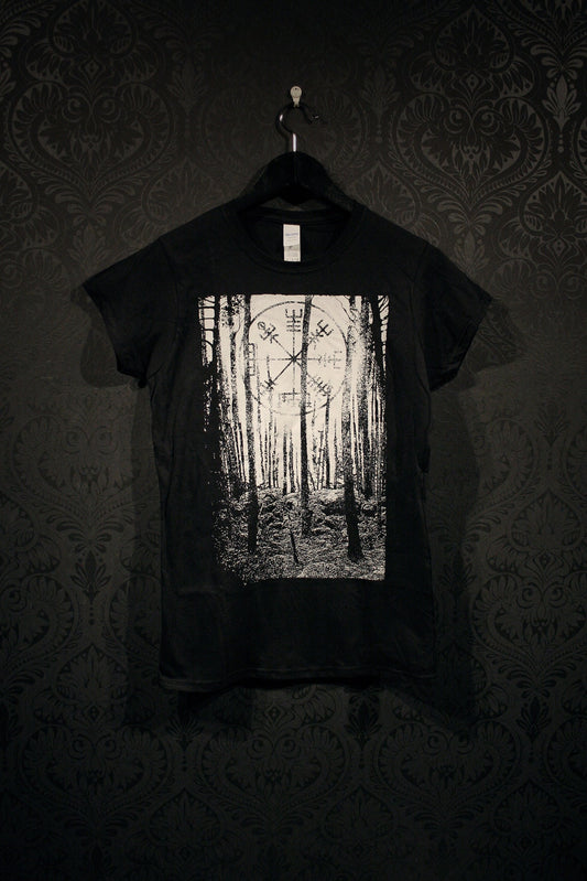 Vegvisir, Vegvisír, scandinavian forest - T-shirt female fitted