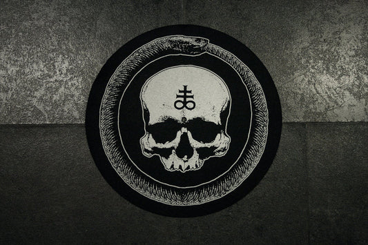 Ouroboros with skull, Leviathan cross  - TURNTABLE SLIPMAT