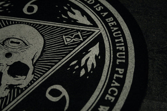 Third eye skull, hourglass 666  - TURNTABLE SLIPMAT