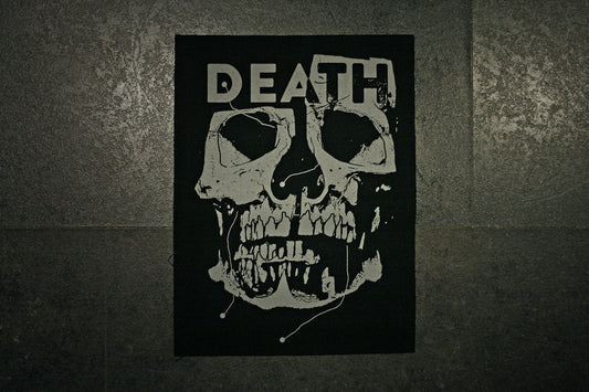 DEATH, anatomical skull, grey version - BACK PATCH