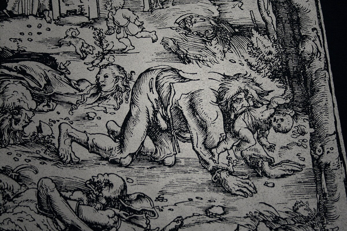 Werewolf attack, by Lucas Cranach der Ältere (1512) - T-shirt