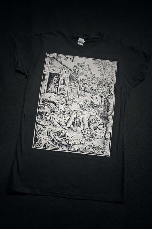 Werewolf attack, by Lucas Cranach der Ältere (1512) - T-shirt female fitted