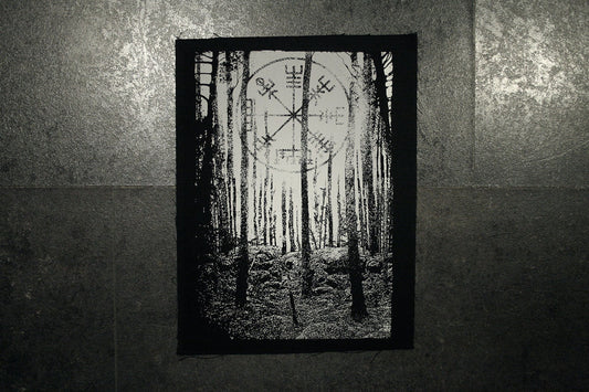 Vegvisir, Vegvisír, ancient scandinavian forest - BACK PATCH