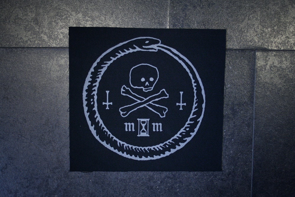 Ouroboros with skull and crossed bones - BACK PATCH