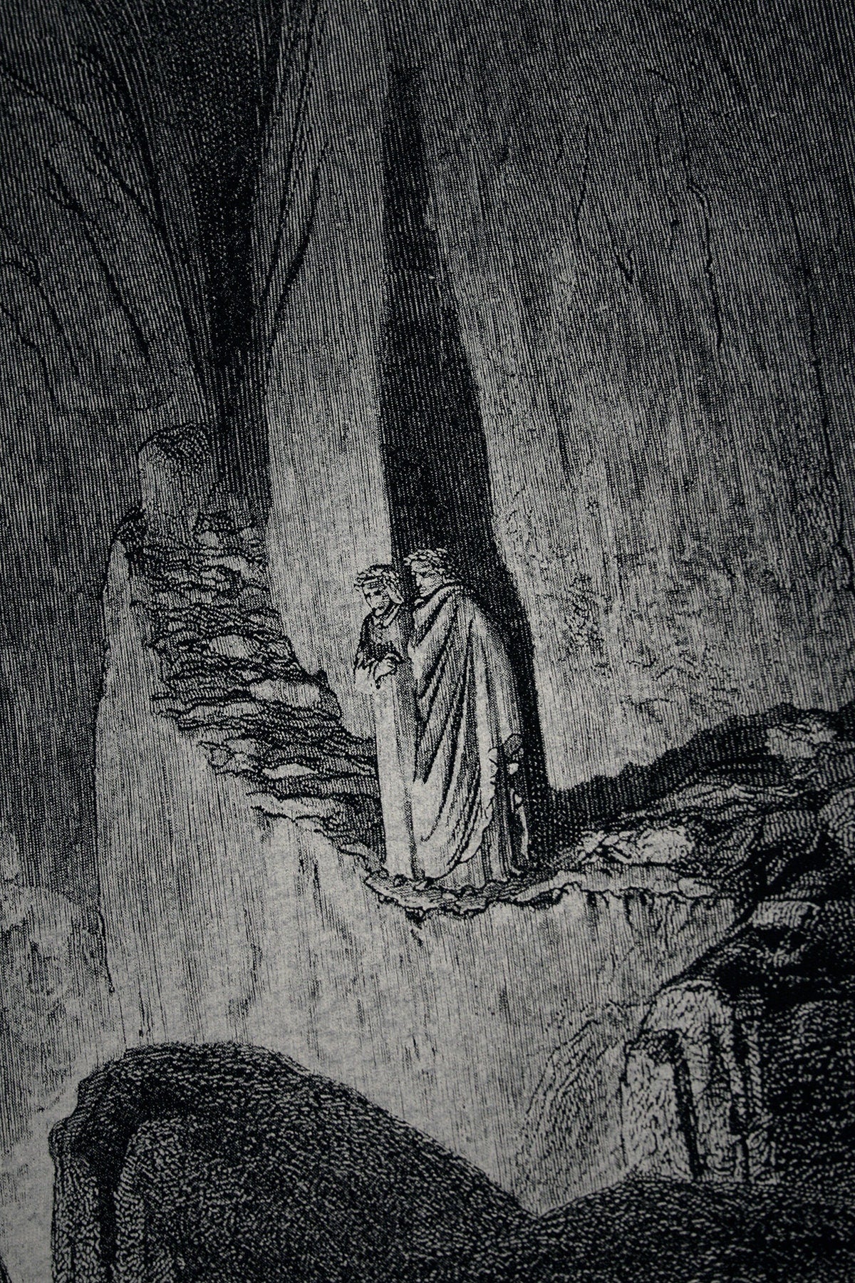 Dante and Virgil observe the false counsellors, Canto XXVI, Gustave Dore illustration - T-shirt female fitted