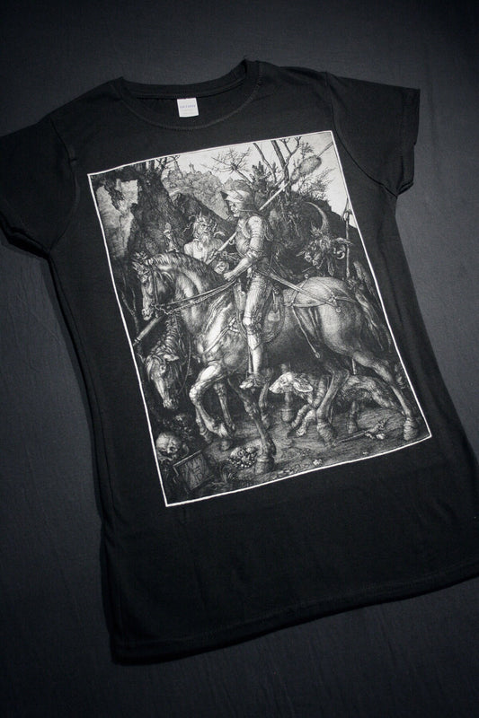 Knight, Death and the Devil by Albrecht Dürer - T-shirt female fitted