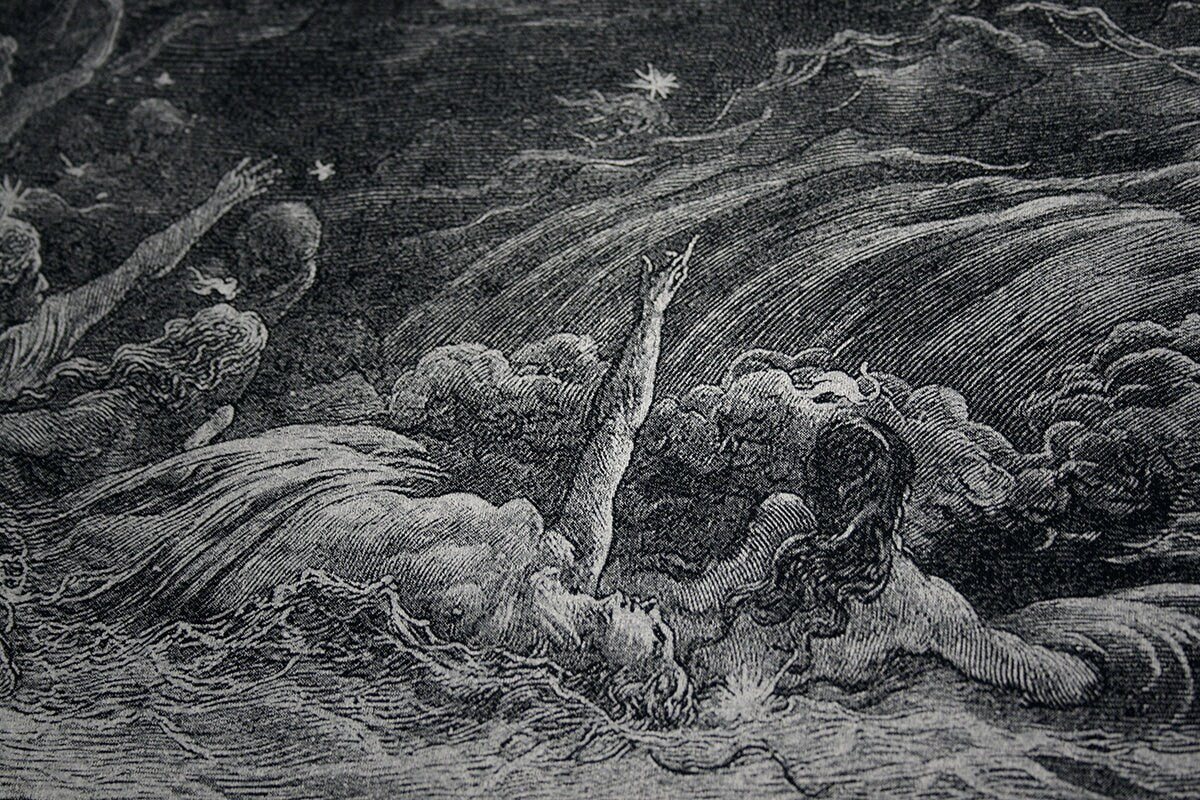 The Death-Fires Danced at Night, Rime of the ancient marine, illustration by Gustave Doré - T-shirt female fitted