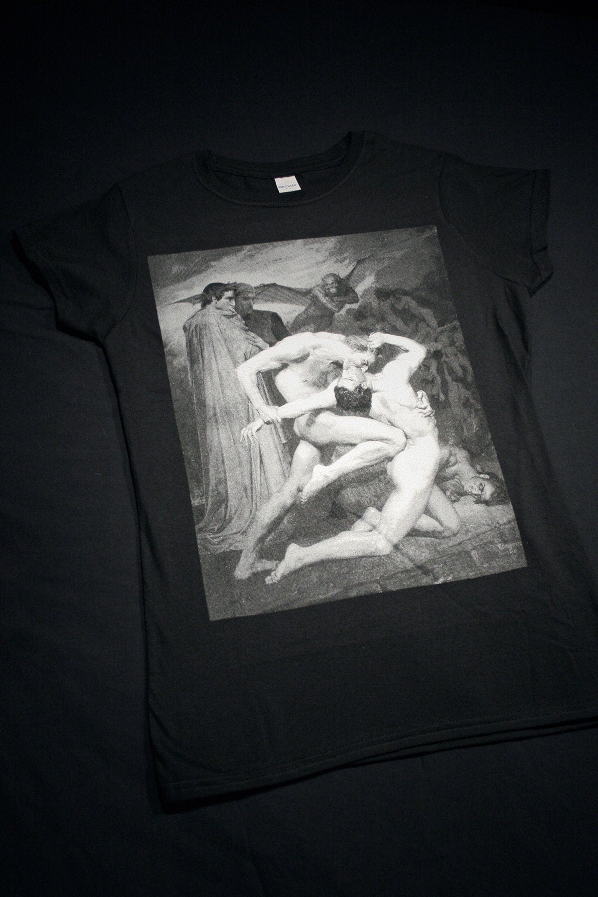 Dante & Virgil, watching two damned souls entwined in combat - T-shirt female fitted