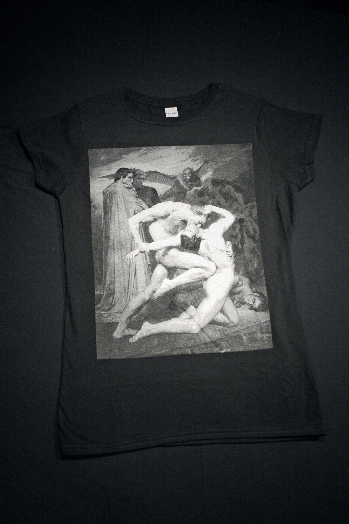 Dante & Virgil, watching two damned souls entwined in combat - T-shirt female fitted