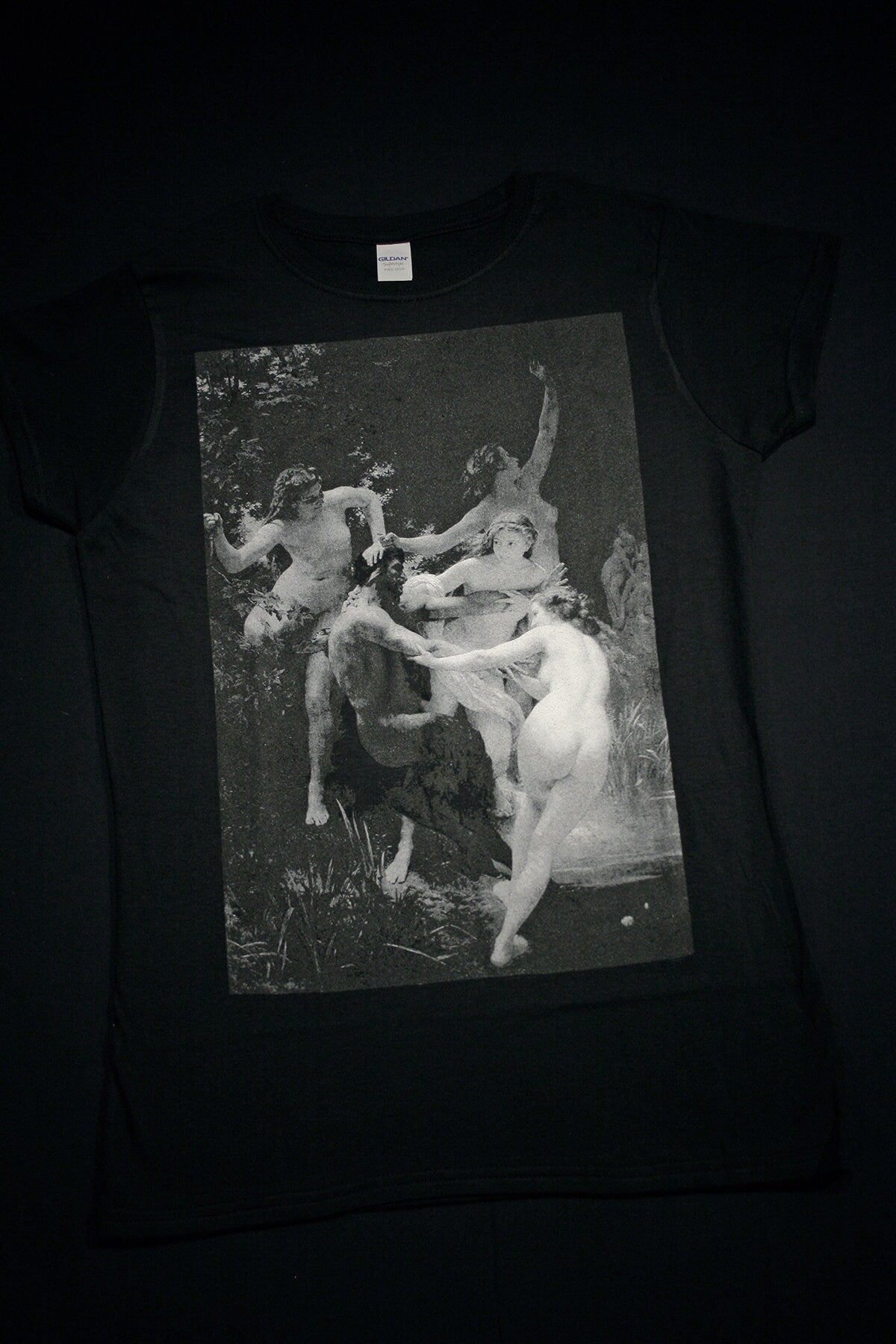 Nymphs and Satyr, William-Adolphe Bouguereau - T-shirt female fitted