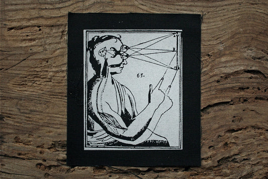 Light being reflected on the retina and sent to the pineal gland - screen printed PATCH