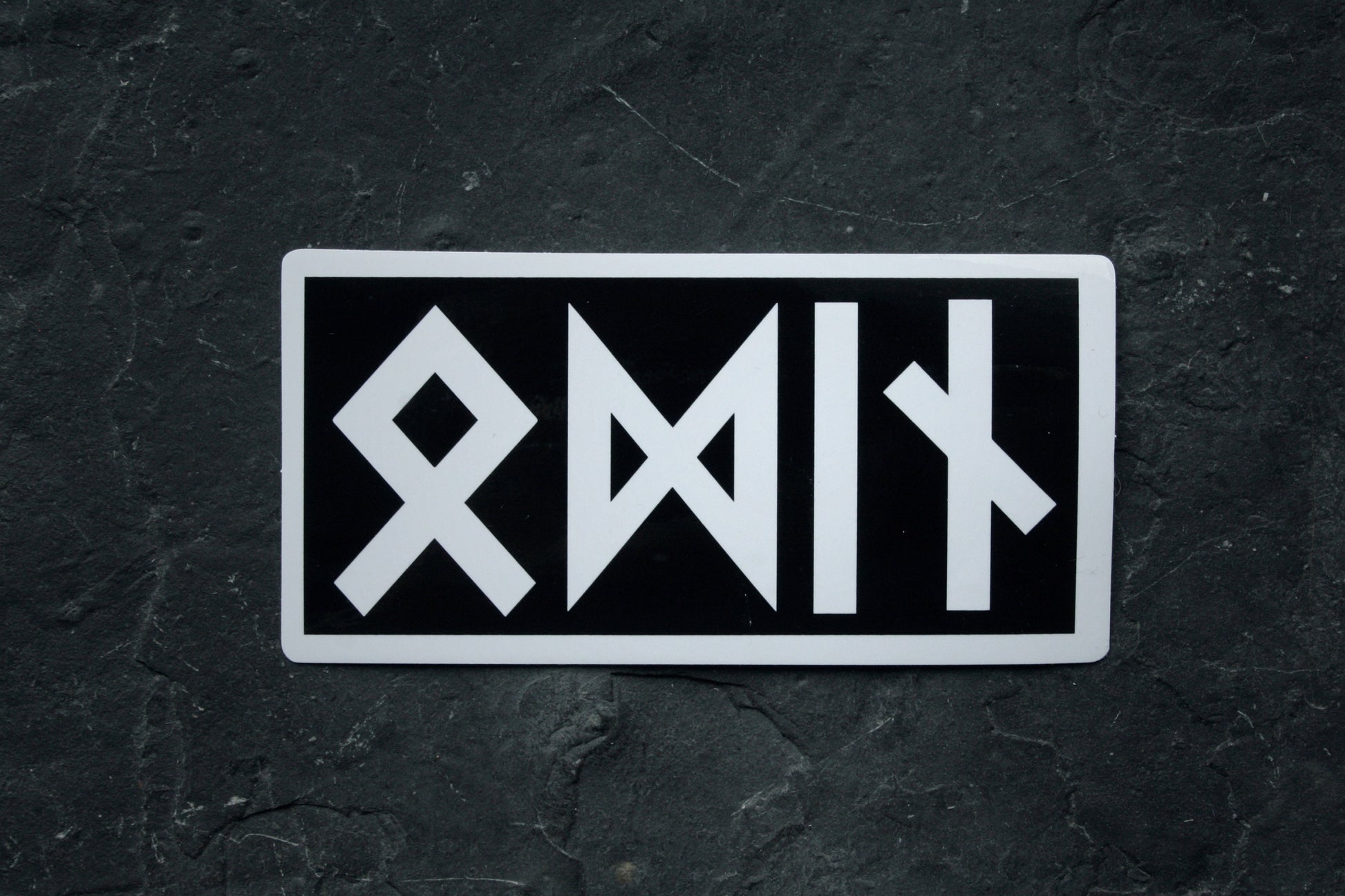 ODIN spelled out in elder futhark runes - vinyl STICKER