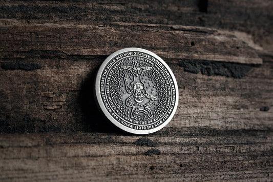 The great Baphomet coin, Seal of Baphomet / Pentagram, Samael and Lilith coin - collectible divination flip COIN