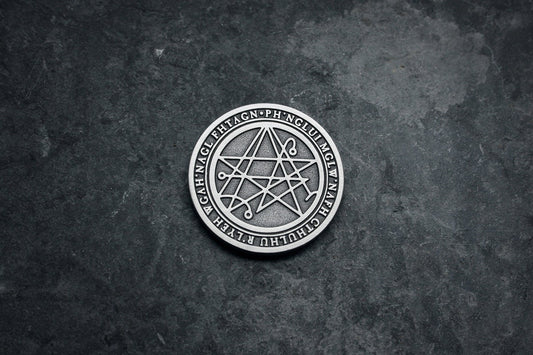 CTHULHU and NECRONOMICON coin - collectible divination flip COIN