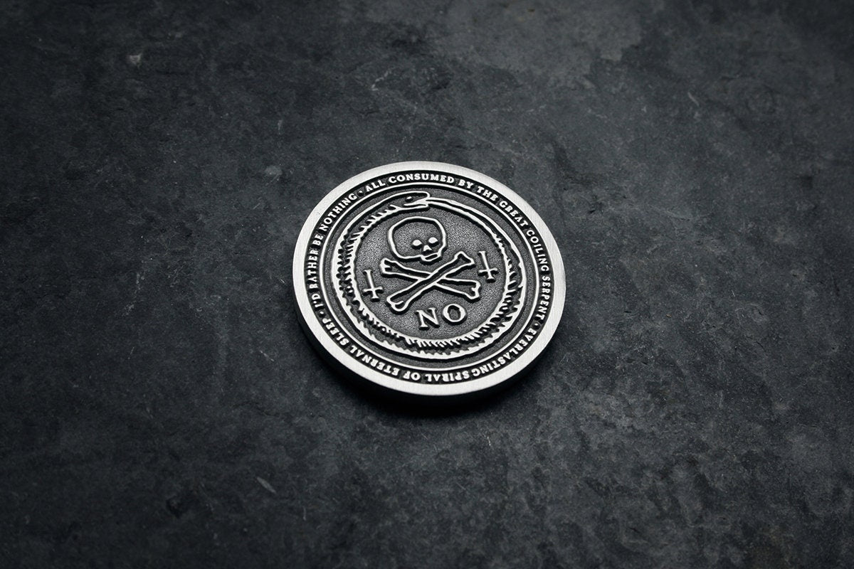 YES or NO Ouroboros coin - collectible divination flip COIN