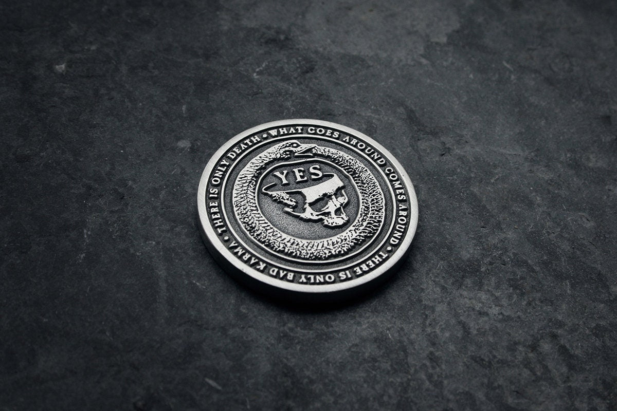 YES or NO Ouroboros coin - collectible divination flip COIN