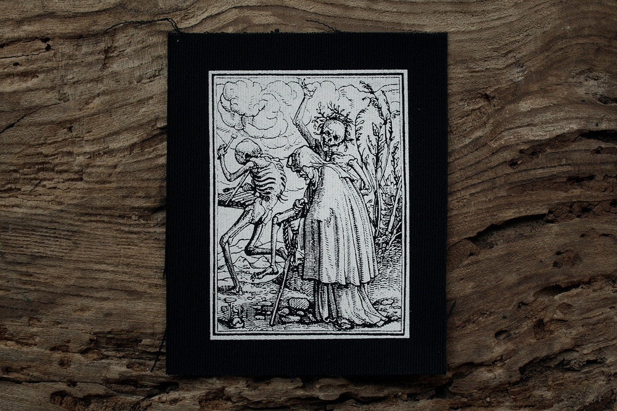 The old woman - The Dance of Death - screen printed PATCH