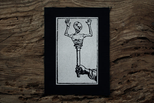 Skeleton stick, Sebastian Münster - screen printed PATCH