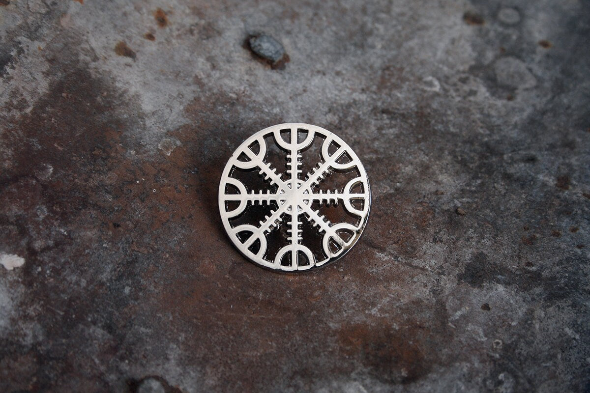 Ægishjálmur, Helm of awe (Aegishjalmr/Aegishjalmur) stainless steel version - PIN