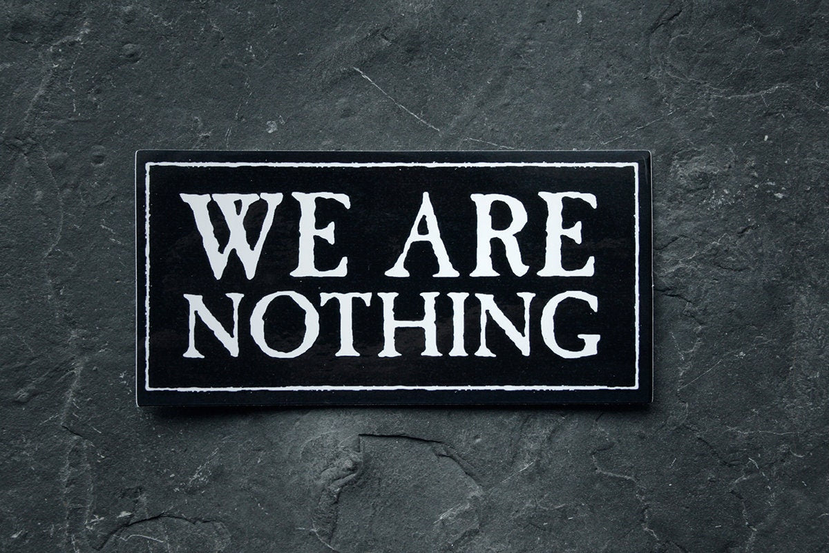 We are nothing - vinyl STICKER