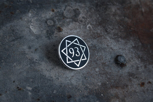 Heptagram with 93, thelema - PIN